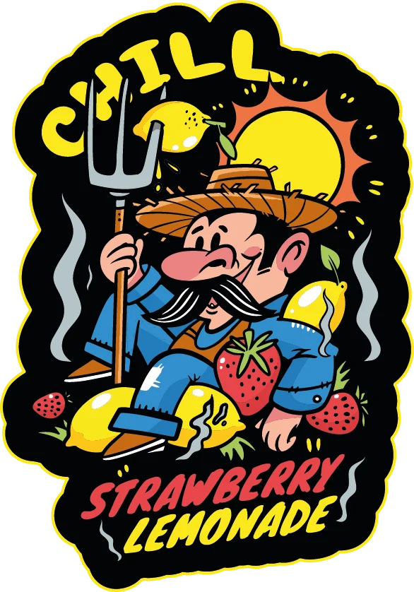 Ilustración de la genética Strawberry Lemonade